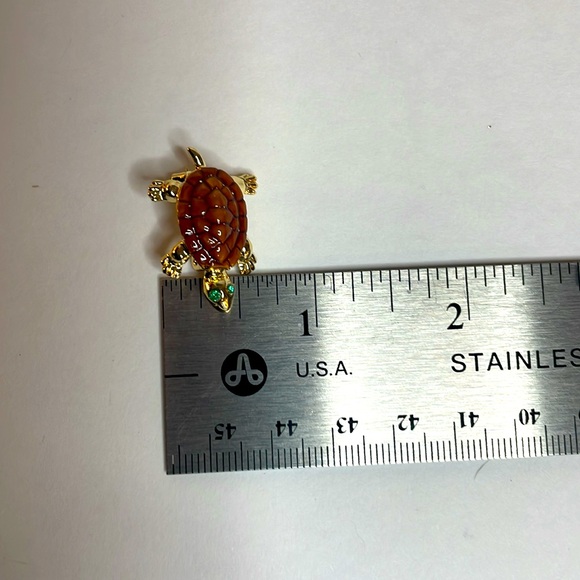 Vintage Early 1960's Turtle Figural Scatter Pins Mommy and Two Babies Unsigned - Picture 8 of 9